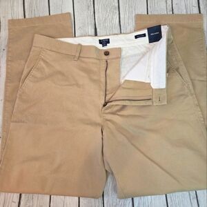 J Crew Flex Mens Khaki Relaxed fit Pants NWT 36 x 30 Straight Leg casual